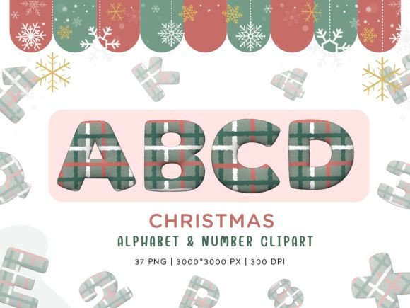 Christmas Alphabet Letter and Number Illustrations Review