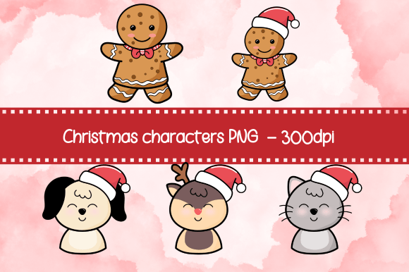 Christmas Characters Clipart: Illustrations for Festive Design