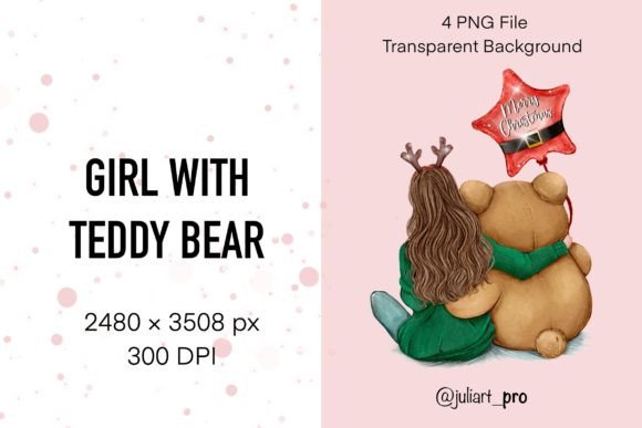 Christmas Clipart Girl Teddy Bear Review