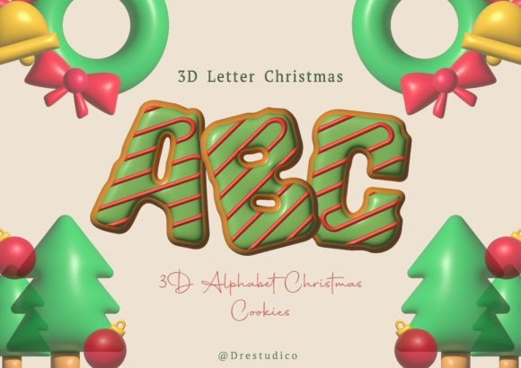 Christmas Cookie 3D Alphabet Illustrations Review