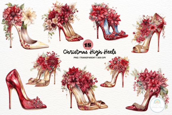 Christmas High Heels Illustrations Review