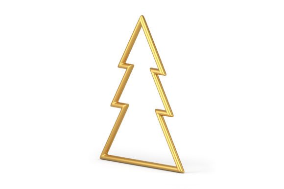 Christmas Tree Minimalist 3d Icon: Illustrations for Crafters