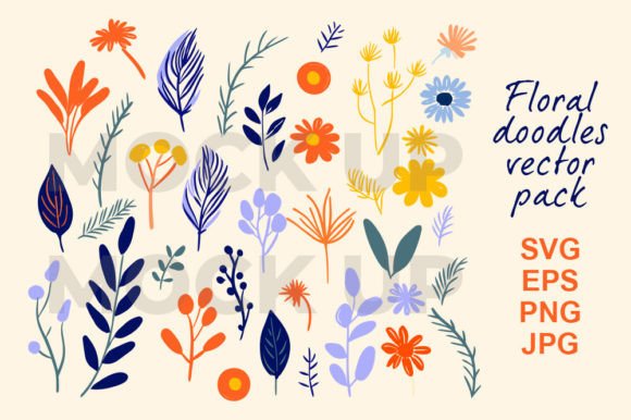 Floral Vector Ornament SVG Christmas Set: Illustrations