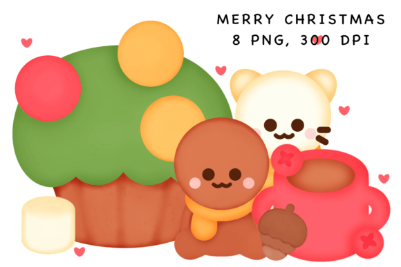 Merry Christmas Sticker: Festive Illustrations for Branding