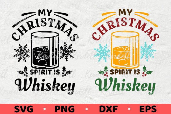 My Christmas Spirit is Whiskey: Bold Illustrations