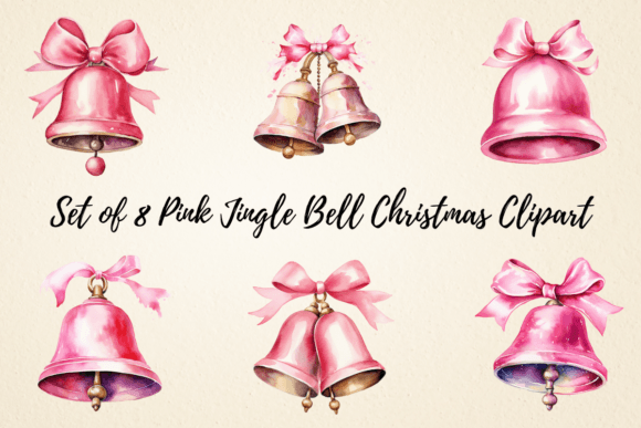 Pink Jingle Bell Christmas PNG: Festive Illustrations