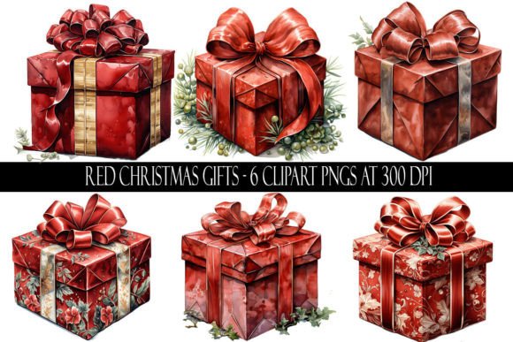 Red Christmas Gift Clipart & Illustrations Review