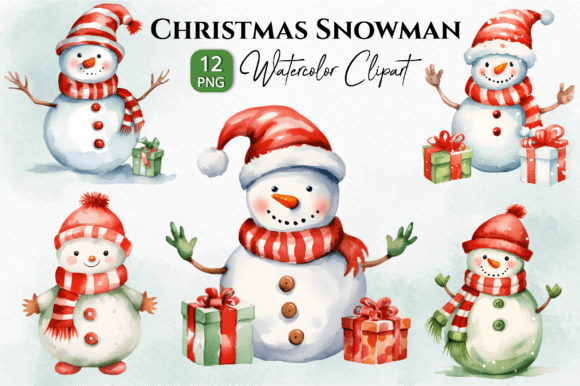 Review: Christmas Snowman Watercolor Clipart PNG for Illustrations