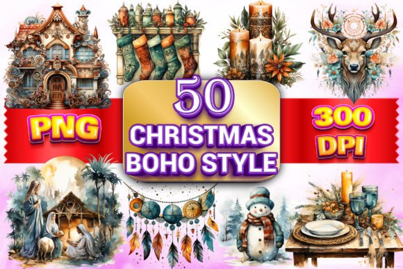 Reviewing Christmas Boho Clipart 4 for Stitching
