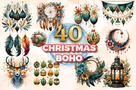Reviewing Christmas Boho Clipart Sublimation 11 for Stitchers