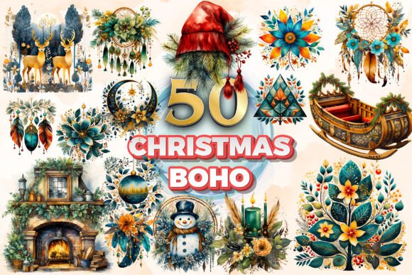 Reviewing Christmas Boho Clipart Sublimation 7 for Embroidery