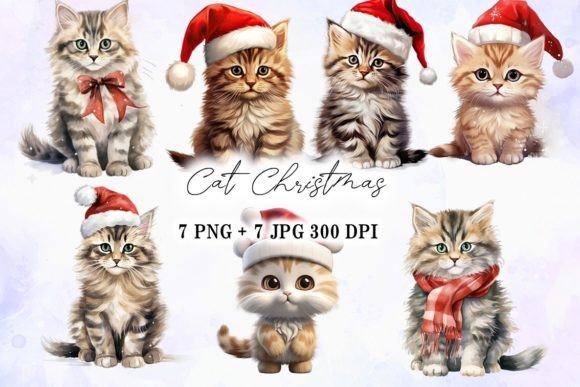 Reviewing Christmas Pet Cat Illustrations