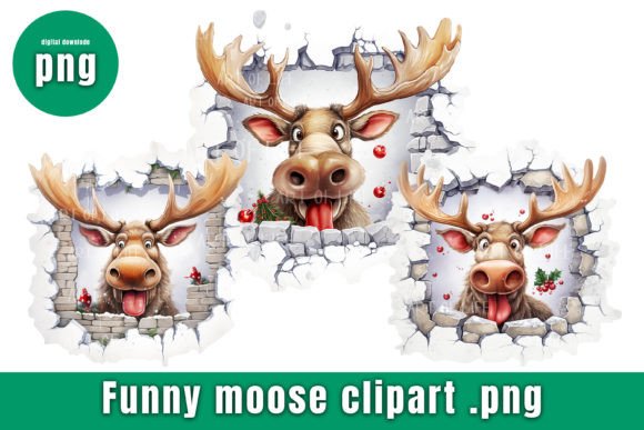 Reviewing Moose Christmas Clipart for Embroidery