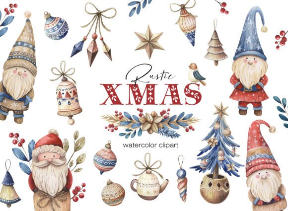 Rustic Christmas Watercolor Clipart: A Designer’s Review