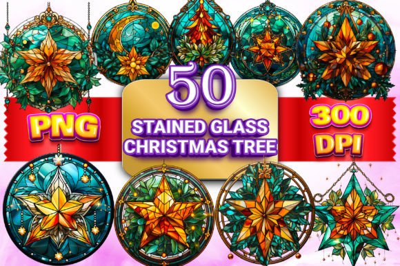 Stained Glass Christmas Tree Clip Art 3 Review