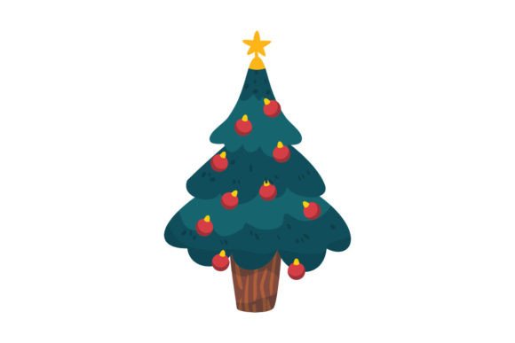 Vector Hand Drawn Christmas Tree Illustrations
